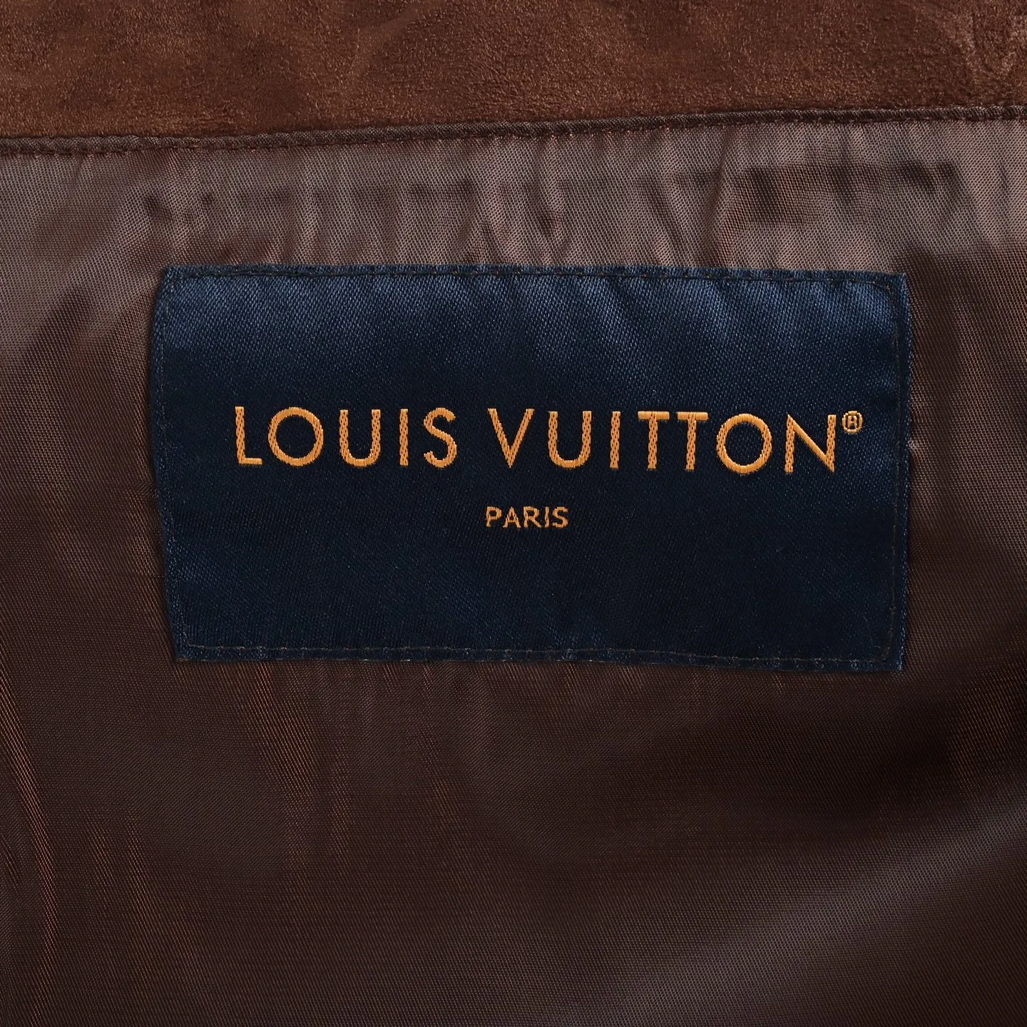 Louis Vuitton/embossed suede leather hooded jacket